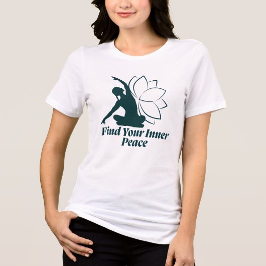 Find Your Inner Peace Yoga Quote Tri-Blend Shirt (Vorderseite)