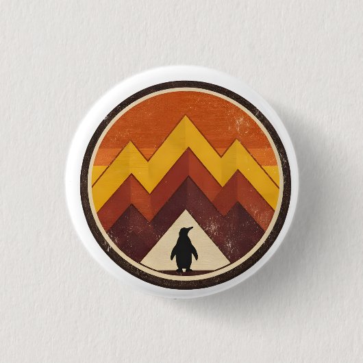 Find Your Own  Mountain– Inspirational Penguin  Button (Vorderseite)