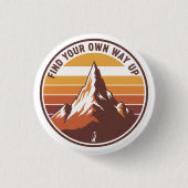 Find Your Own Way UP– Inspirational Penguin Design Button (Vorderseite)