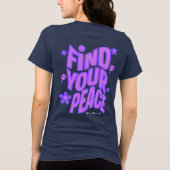 Find your peace purples Tri-Blend shirt (Rückseite)