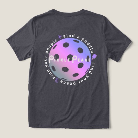 Find your people, find your peace Tri-Blend shirt (Design Rückseite)