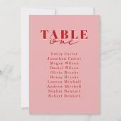 FIND YOUR SEAT! Blush Red Bold Font Wedding Einladung (Vorderseite)