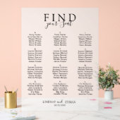 Find Your Seat! Elegant White Transparent Wedding Acrylschild (Hochzeit)