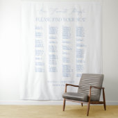  Find Your Seat Fabric Blue Wedding Seating Chart  Wandteppich (Beispiel)