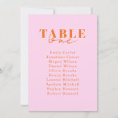 FIND YOUR SEAT! Pink Orange Bold Font Wedding Einladung (Vorderseite)