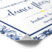 Find Your Seat Wedding Reception Mediterranean Poster (Ecke)