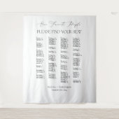 Find Your Seat Wedding Seating Chart  Fabric Wandteppich (Vorderseite)