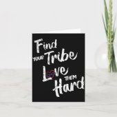 Find Your Tribe Love Them Hard Funny Family Reunio Karte (Vorderseite)