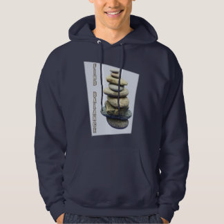 Finde Balance Stein Zen Foto Collage Hoodie