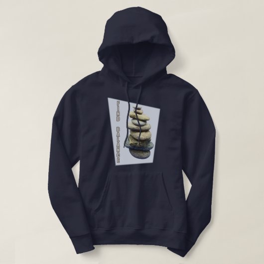 Finde Balance Stein Zen Foto Collage Hoodie (Design vorne)