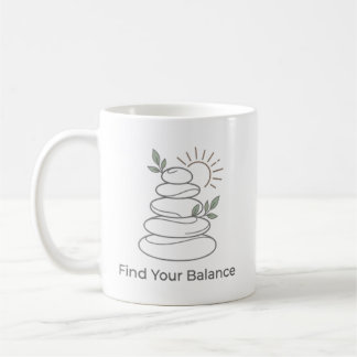 Finde deine Balance Zen-Ästhetik-Tasse Kaffeetasse