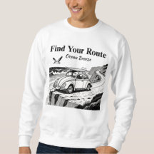 Finde deine Route Vintage Surf Bug Grafik
