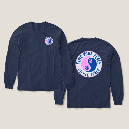 Finde deinen Frieden Ying Yang Tri-Blend Shirt (Design Vorderseite & Rückseite)