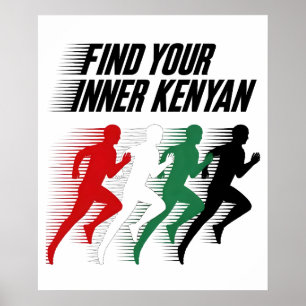 Finde deinen inneren kenianischen Marathon Poster