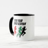 Finde deinen inneren kenianischen Marathon Tasse (Vorderseite Links)