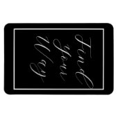 'Finde deinen Weg' Phrase White Script Magnet (Horizontal)
