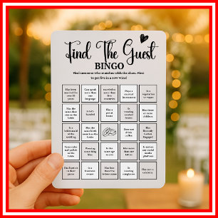 Finde den Gast Bingo Junggesellinnenabschied Spiel Einladung