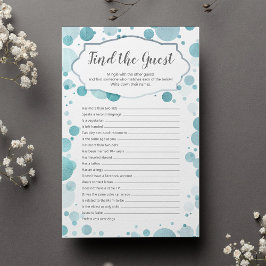 "Finde den Gast" Neues trendy Fun Baby Showspiel