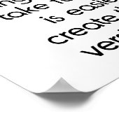 Finde dich nicht; erschaffe dich selbst poster (Ecke)