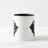 Finde Frieden auf der Reise Bergdesign Tasse (Zentrum)