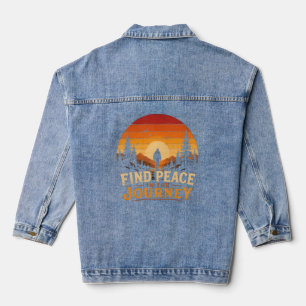 Finde Frieden auf der Reise Jeansjacke