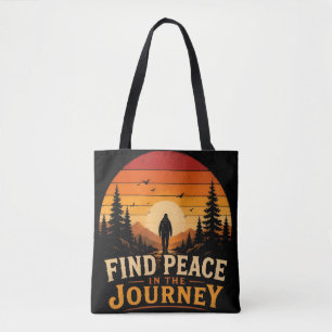 Finde Frieden auf der Reise Tasche