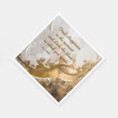 Finde Glück im Moment... Lee Hiller Quote Serviette (Ecke)