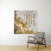 Finde Glück im Moment... Lee Hiller Quote Wandteppich (Beispiel (Horizontal))