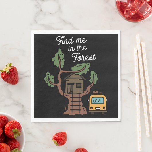 Finde mich im Wald Serviette (Beispiel)