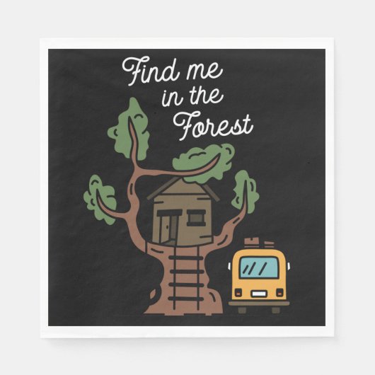 Finde mich im Wald Serviette (Vorderseite)