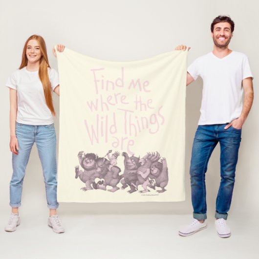 Finde mich, wo die wilden Kerle wohnen Fleecedecke (Beispiel)