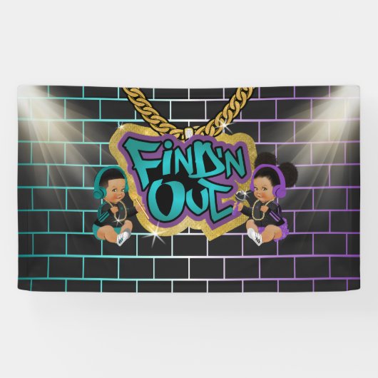 Finde 'N Out Banner! Geschlechtsankündigung! Banner (Horizontal)