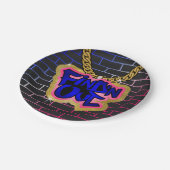 Finde 'N Out Plate! Hip Hop! Pappteller (Schrägansicht)