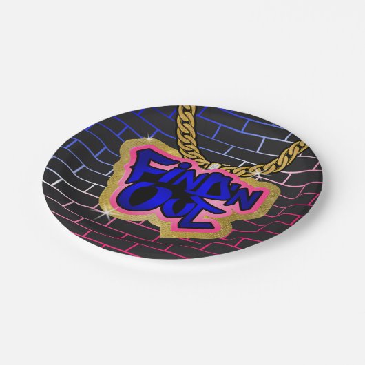 Finde 'N Out Plate! Hip Hop! Pappteller (Schrägansicht)