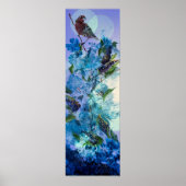 Finde und Blume drucken Poster (Vorne)