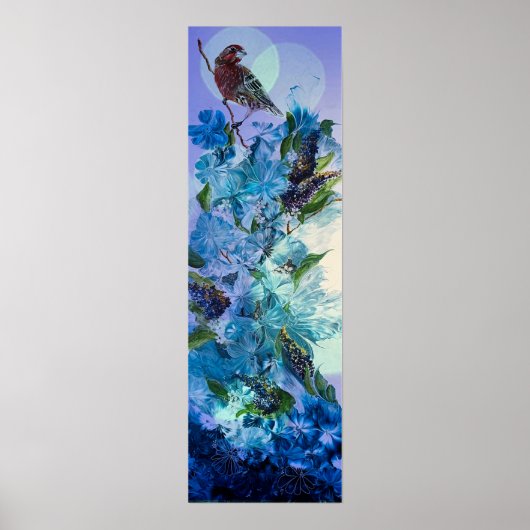 Finde und Blume drucken Poster (Vorne)