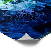 Finde und Blume drucken Poster (Ecke)