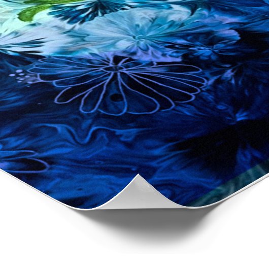 Finde und Blume drucken Poster (Ecke)