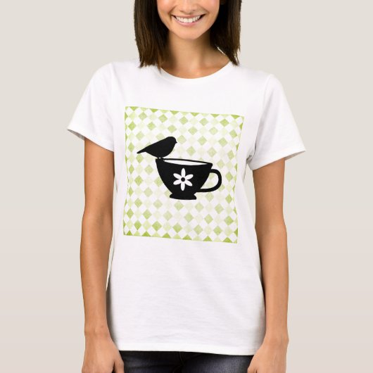 Finden auf Teacup-Silhouette T-Shirt (Vorderseite)