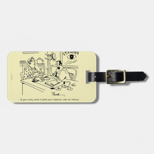 Finden der Verwandter Gepäckanhänger (Vorderseite horizontal)