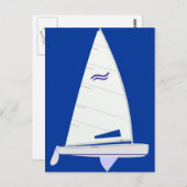 Finden Racing Sailboat auf Design Olympia-Klasse Postkarte (Vorne/Hinten)