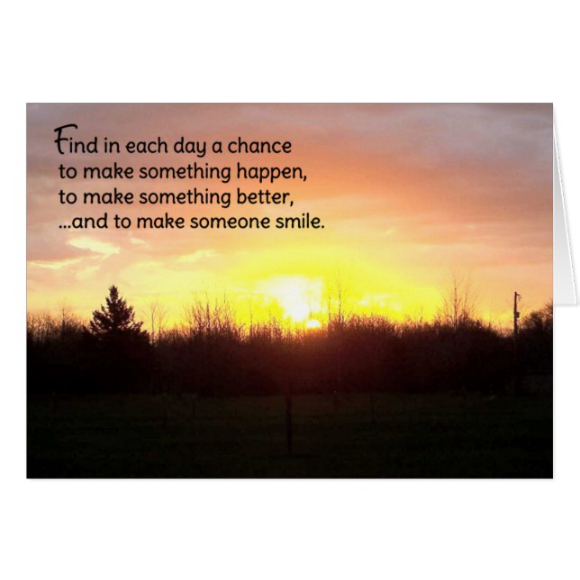Finden Sie an jedem Tag eine Chance... (Vorderseite (Horizontal))