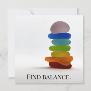 Finden Sie Balance leeres Notecard Feiertagskarte
