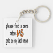 Finden Sie bitte eine Heilung vor Mitgliedstaat Schlüsselanhänger (Rückseite)