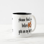 Finden Sie bitte eine Heilung vor Mitgliedstaat Zweifarbige Tasse (VorderseiteRechts)