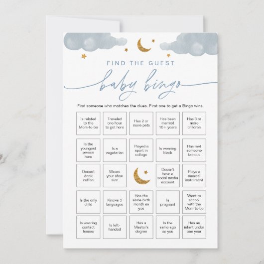 Finden Sie das Baby Bingo Game Twinkle Star Einladung (Vorderseite)