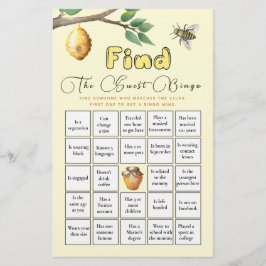 Finden Sie das Bingo Baby Bee Baby Shower Game