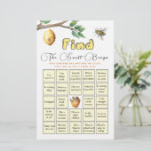 Finden Sie das Bingo Baby Bee Baby Shower Game (Stehend Vorderseite)