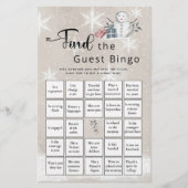 Finden Sie das Bingo Winter Baby Shower Game (Vorderseite)