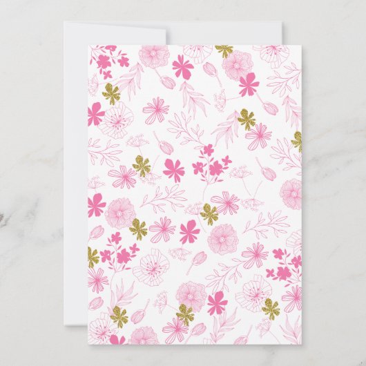 Finden Sie das Brautparty Floral Game Einladung (Rückseite)